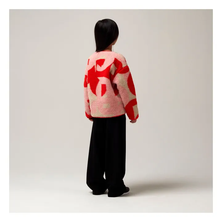 Veste Réversible Façon Sherpa Sleeping Lion | Rouge- Image produit n°6