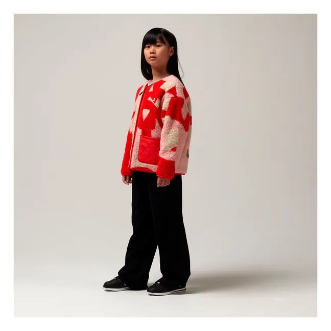 Schlafender Löwe Wendbare Sherpa Jacke | Rot