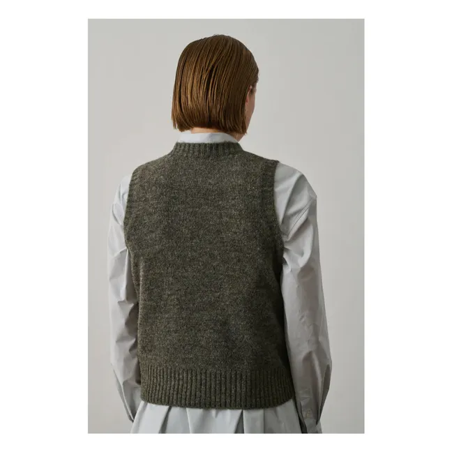 Namaste Sleeveless Sweater | Heather grey