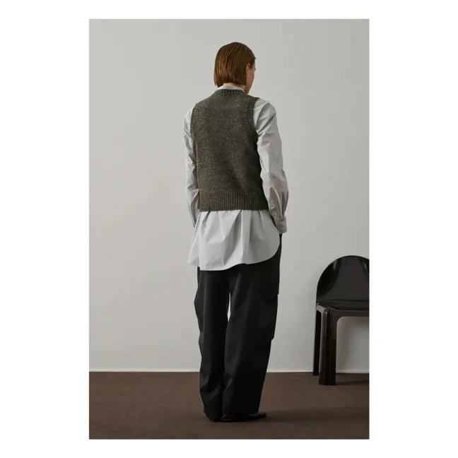 Namaste Sleeveless Sweater | Heather grey