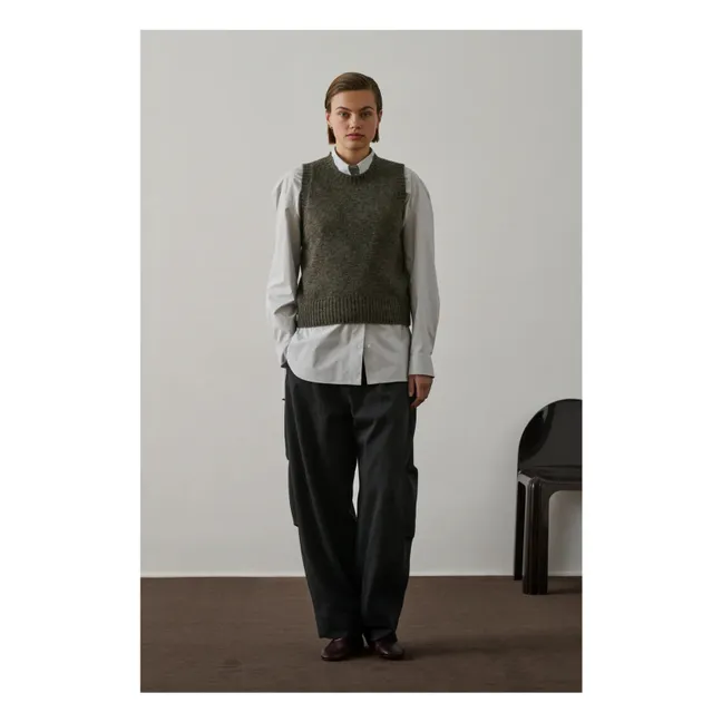 Pull Sans Manches Namaste | Gris chiné