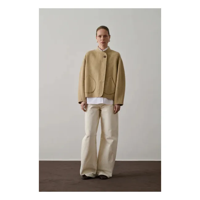 Manteau Windsor Laine | Beige chiné