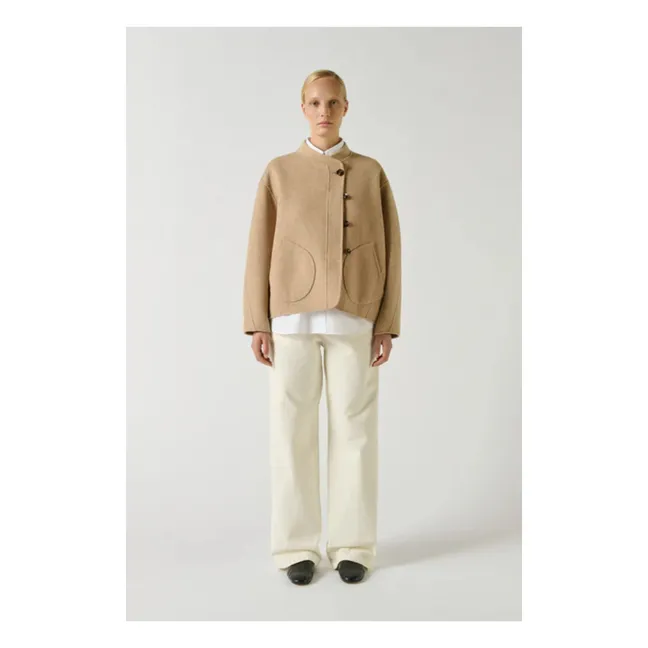 Manteau Windsor Laine | Beige chiné