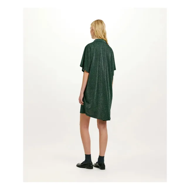 Vestido Asado Metálico | Verde