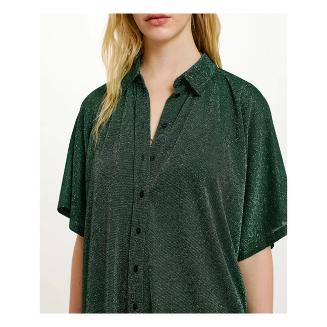 Vestido Asado Metálico | Verde