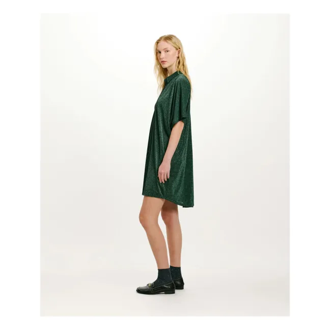 Vestido Asado Metálico | Verde