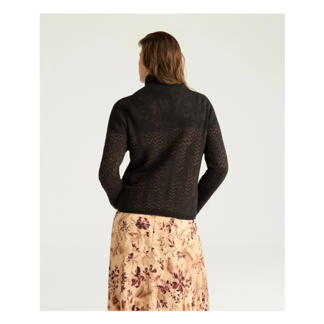 Twain Alpaca Sweater | Brown
