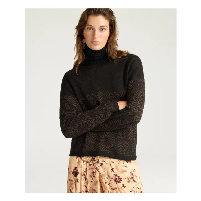 Twain Alpaca Sweater | Brown