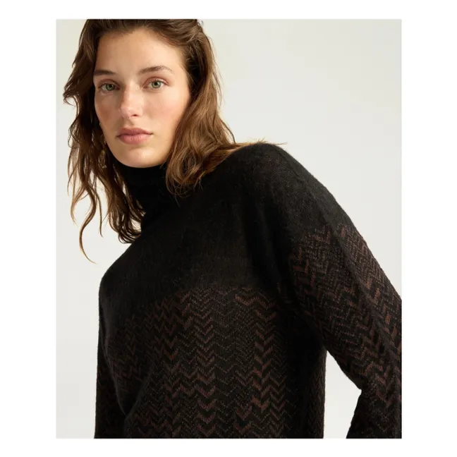 Twain Alpaca Sweater | Brown