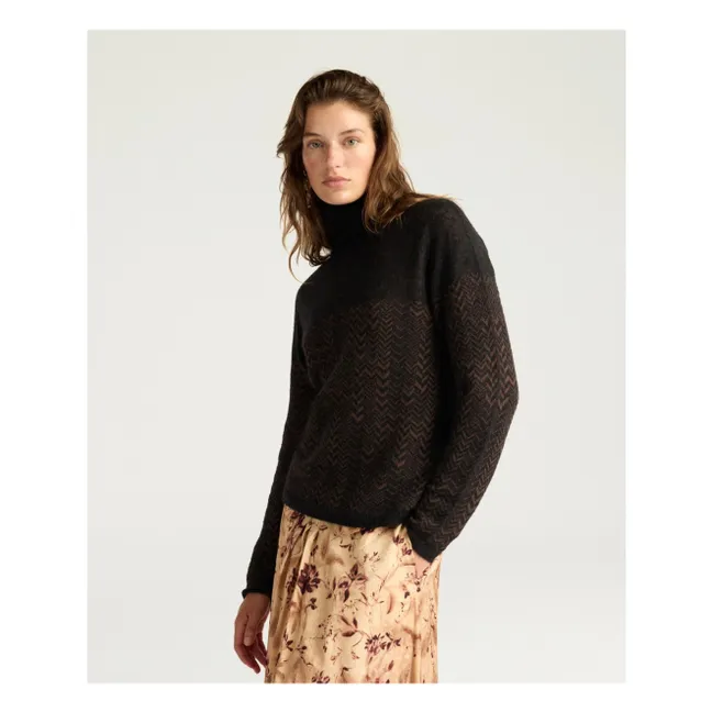Twain Alpaca Sweater | Brown