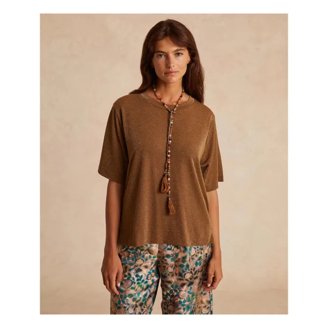 Camiseta Iora Metallic | Tabaco