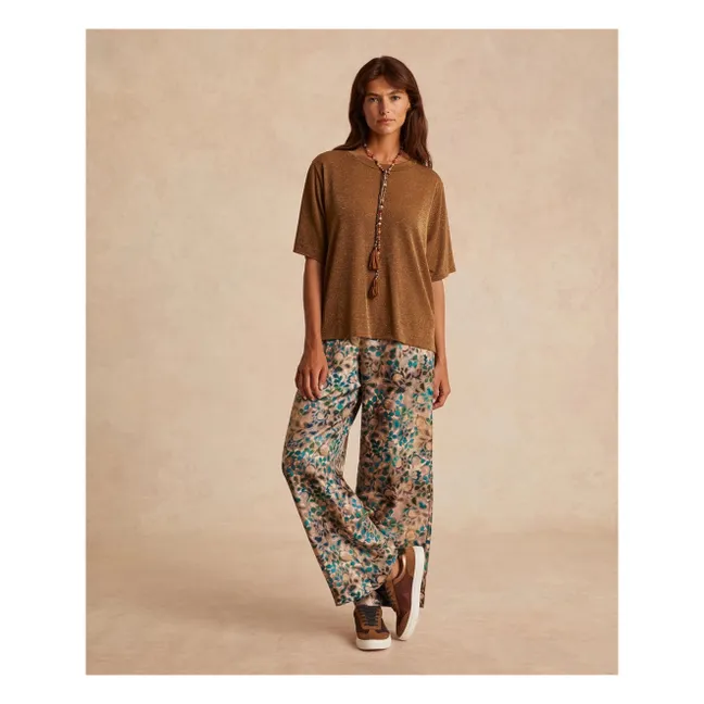 Camiseta Iora Metallic | Tabaco