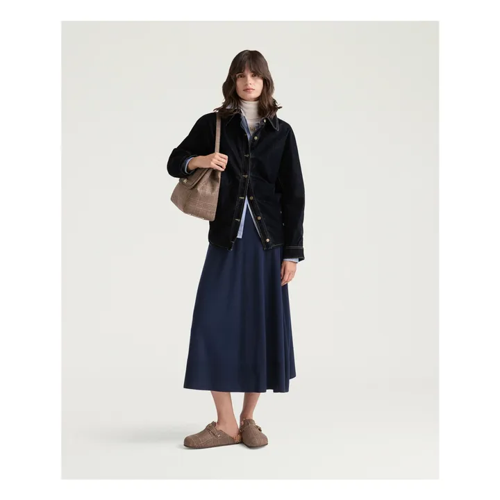 Falda de lana Merino Isla | Azul Noche- Imagen del producto n°7