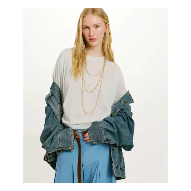 Camiseta Iora Metallic | Gris Claro