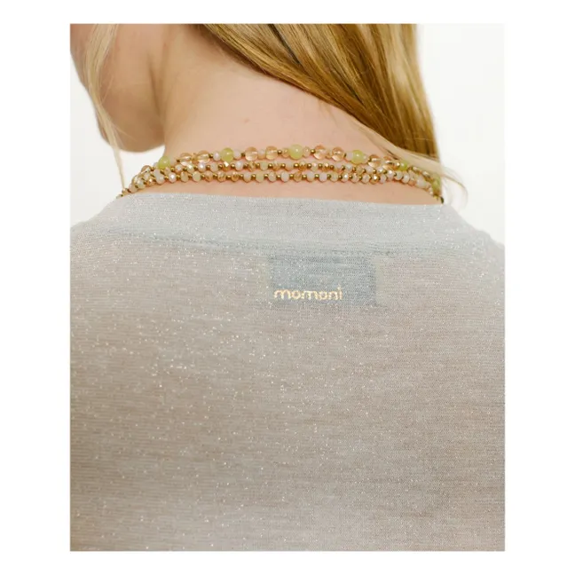 Camiseta Iora Metallic | Gris Claro