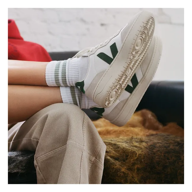 Baskets V-90 Cuir O.T. | Vert foncé