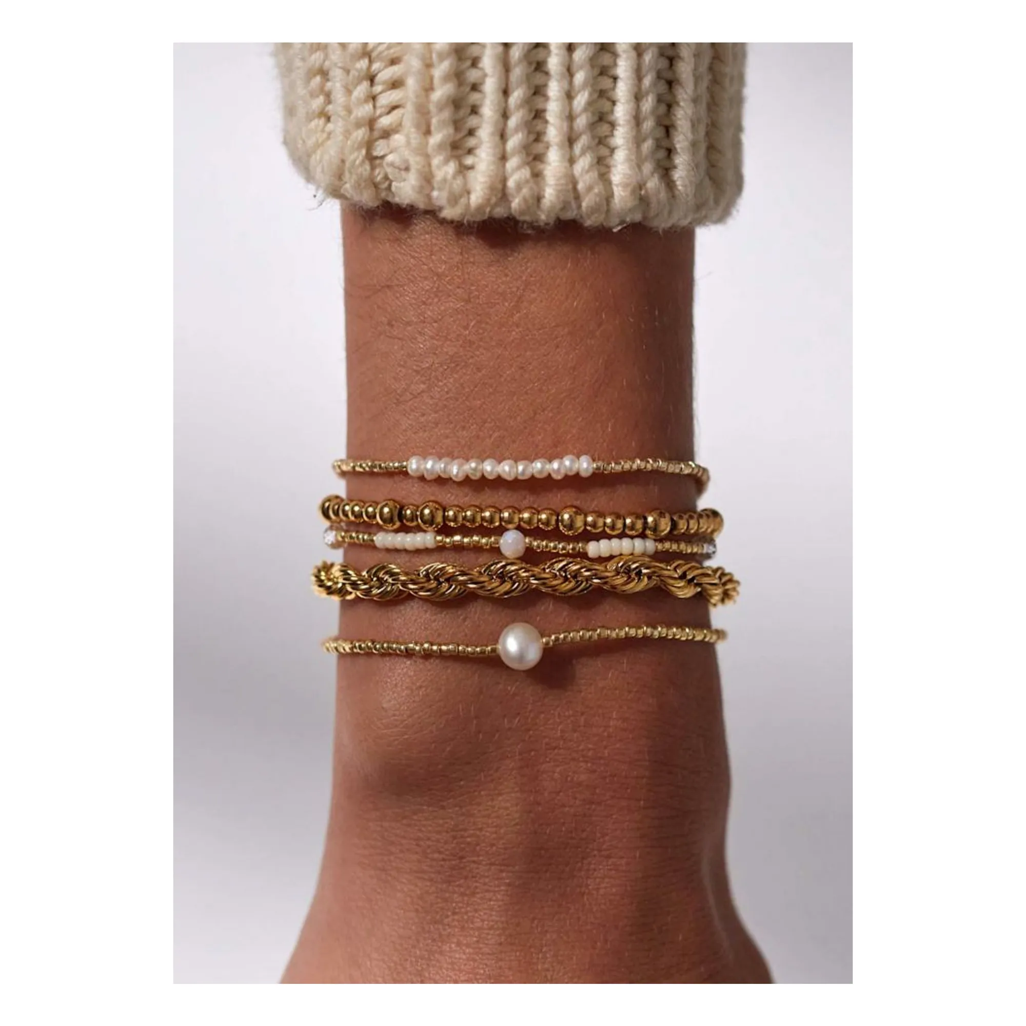 Anni Lu Gold Pearly Bracelet