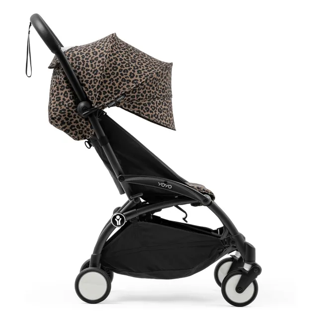 Poussette YOYO³ 6+ Châssis noir | Léopard