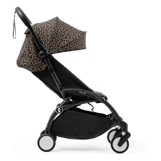 Poussette YOYO³ 6+ Châssis noir | Léopard