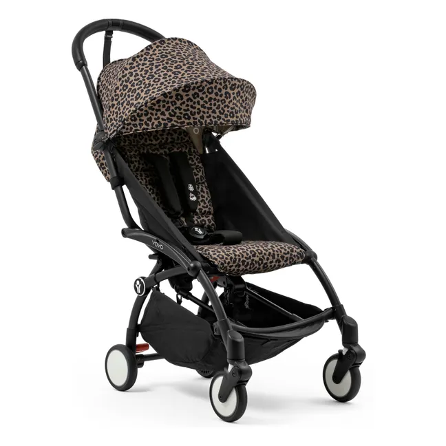 Poussette YOYO³ 6+ Châssis noir | Léopard