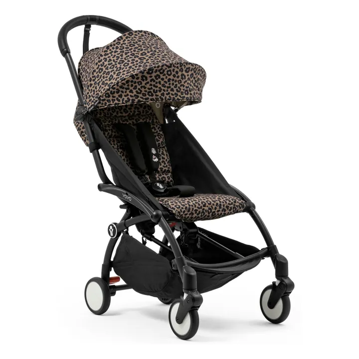 Poussette YOYO³ 6+ Châssis noir | Léopard- Image produit n°0