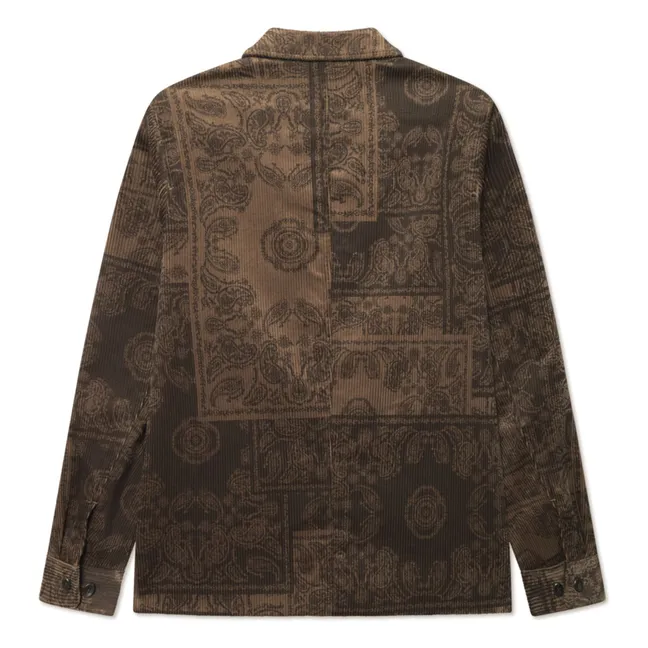 Veste Velours Côtelé Marchall AOP | Marron