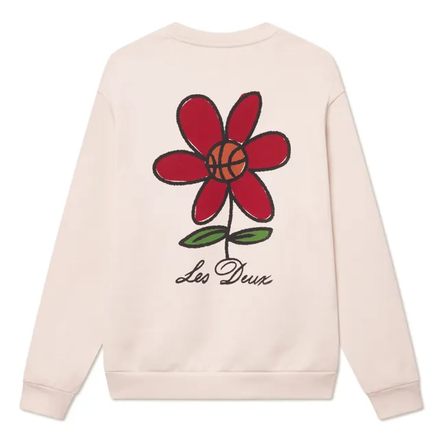 Sweatshirt Flower Basket  | Ivoire