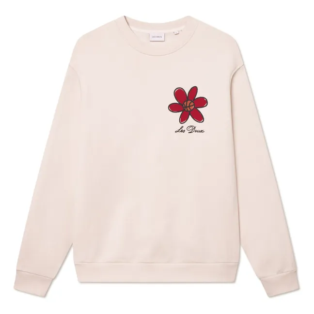 Sweatshirt Flower Basket  | Ivoire