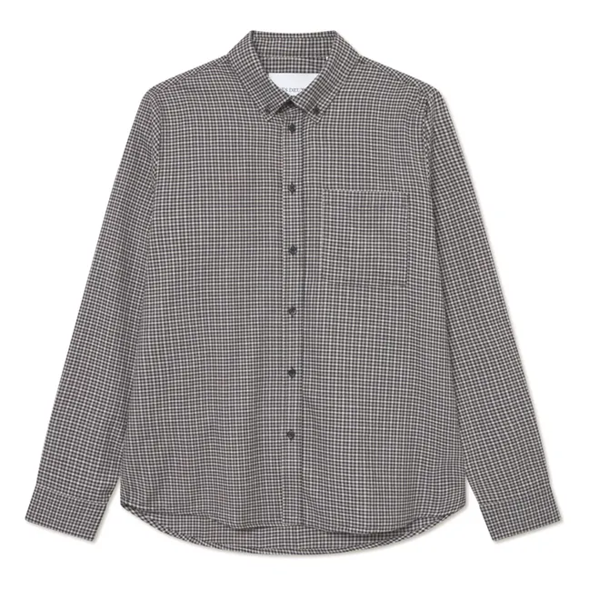Chemise à Carreaux en Flannel Konrad | Blanc cassé