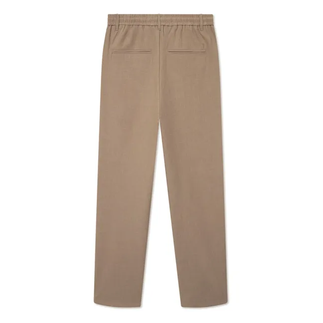 Pantalón cónico texturizado Como | Marrón