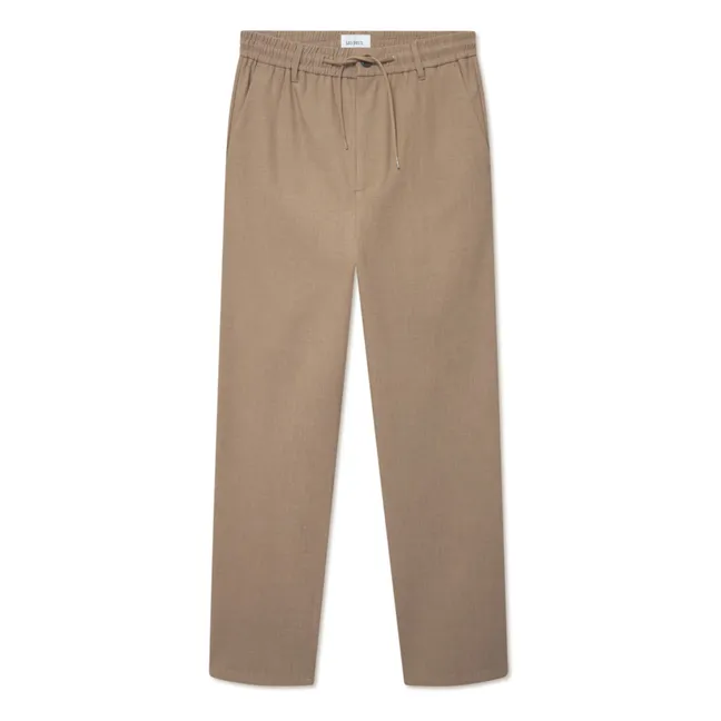 Pantalón cónico texturizado Como | Marrón