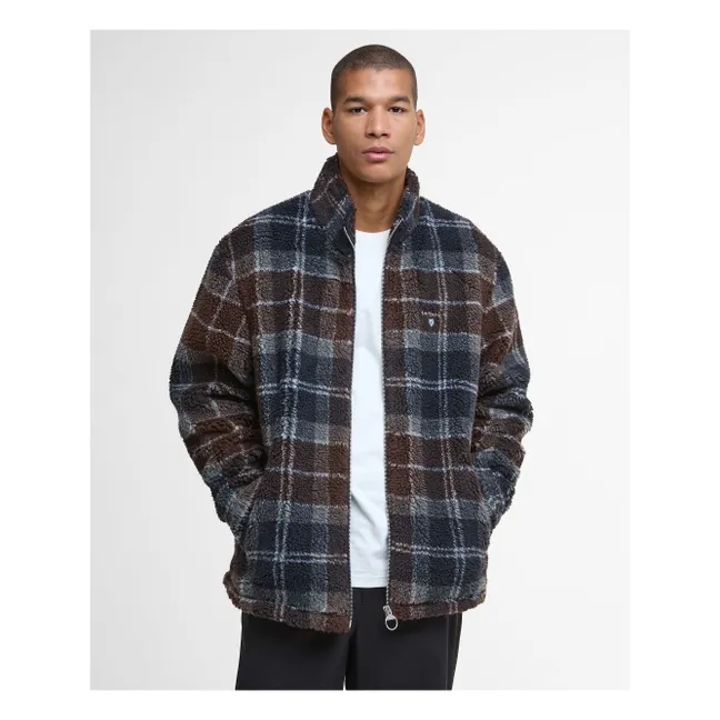 Veste Tartan Zippée  | Bleu nuit