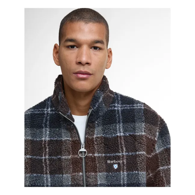 Veste Tartan Zippée  | Bleu nuit