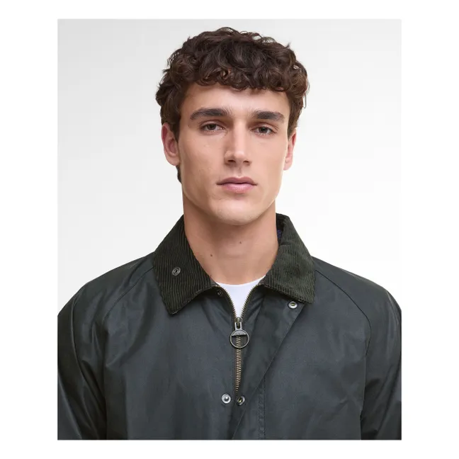 Chaqueta encerada Tracker | Sage Green S049