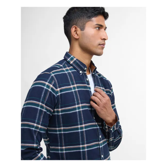 Chemise à Carreaux Ronan | Bleu pétrole