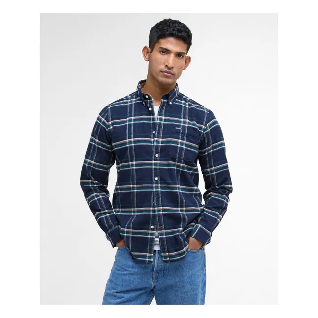 Chemise à Carreaux Ronan | Bleu pétrole