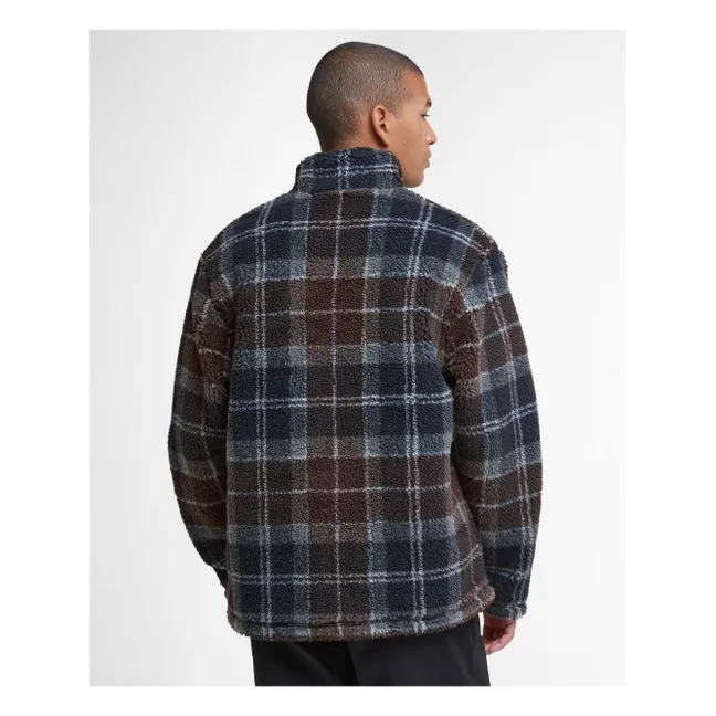 Veste Tartan Zippée  | Bleu nuit