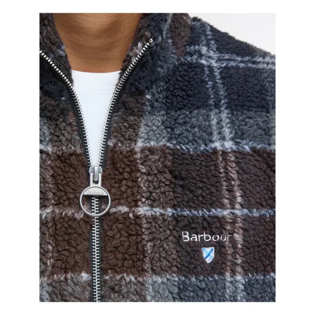 Tartanjacke mit Reißverschluss  | Nachtblau