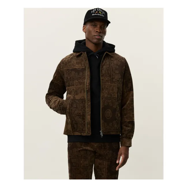 Veste Velours Côtelé Marchall AOP | Marron