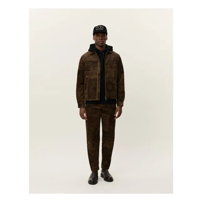 Veste Velours Côtelé Marchall AOP | Marron