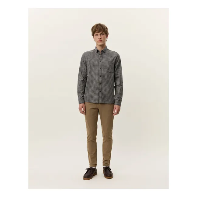 Camicia Konrad in flanella a quadri | Bianco