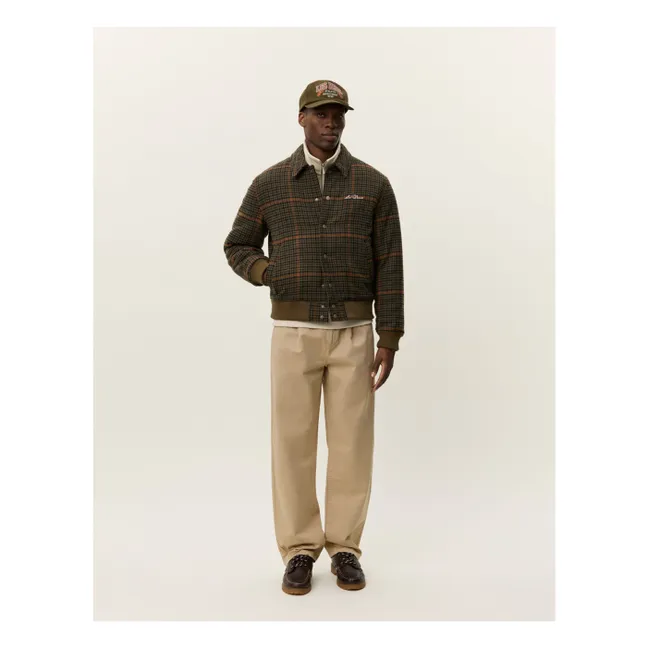 Blouson Bomber Varsity  | Marron