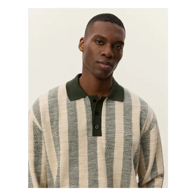 Polo Jacquard Jersey Bowie | Kaki foncé