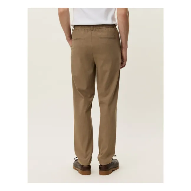 Pantalón cónico texturizado Como | Marrón