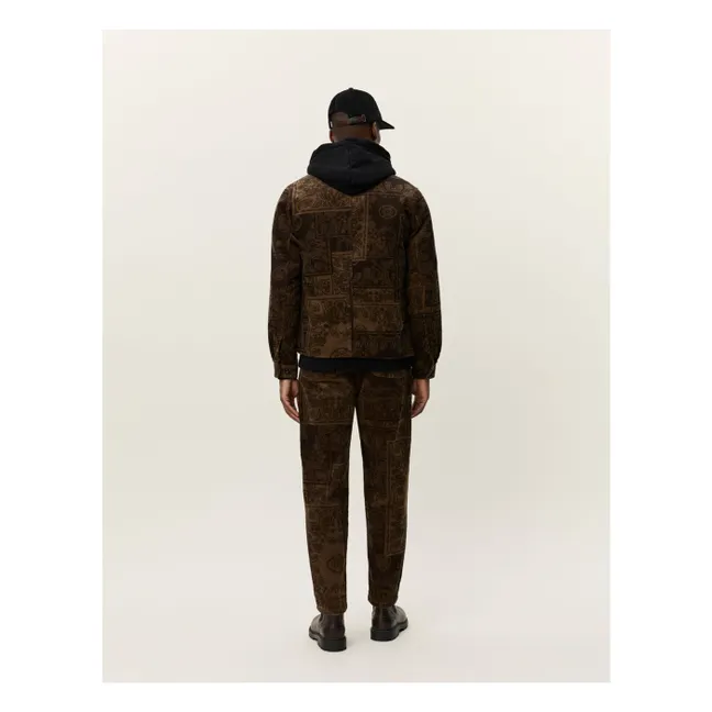 Veste Velours Côtelé Marchall AOP | Marron