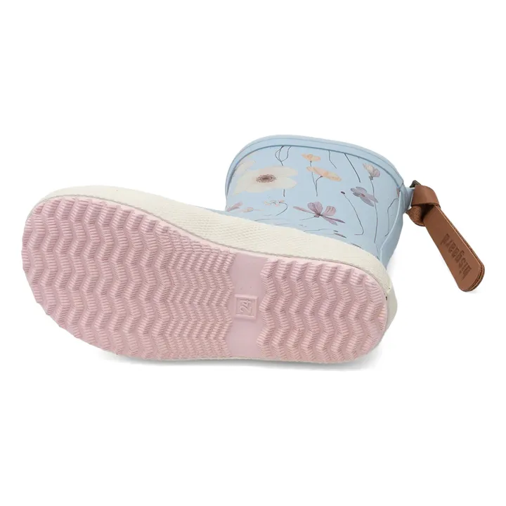 Fashion Flower Rain Boots | Light blue- Product image n°3