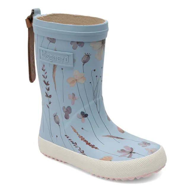 Fashion Flower Rain Boots | Light blue