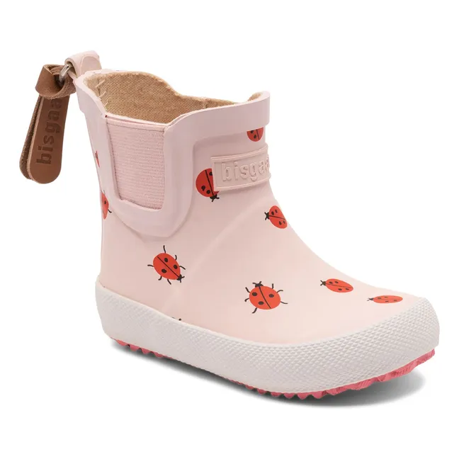 Baby Rubber Ladybird Rain Boots | Pale Pink