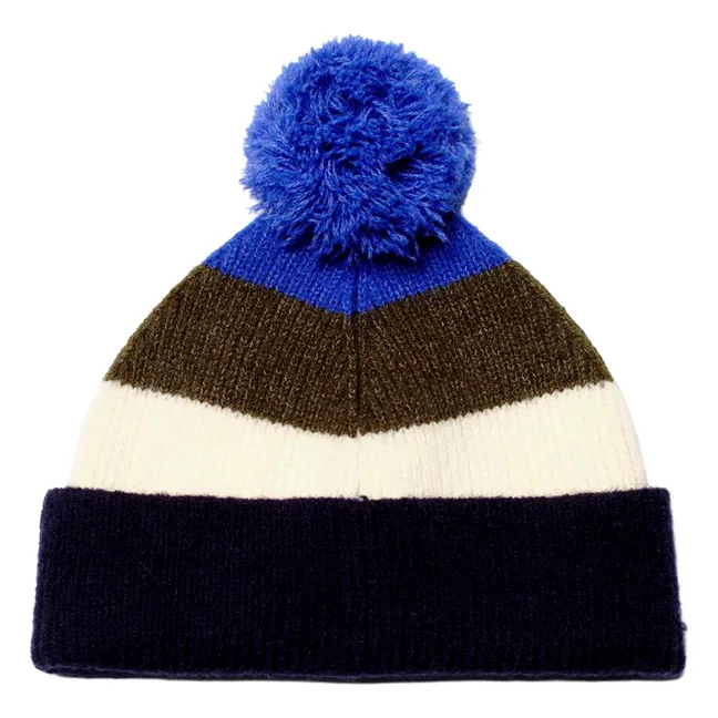 Striped Busy Bug Beanie | Navy blue