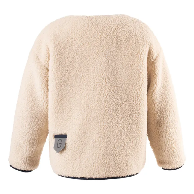 Giacca Sherpa reversibile Sleeping Lion | Beige